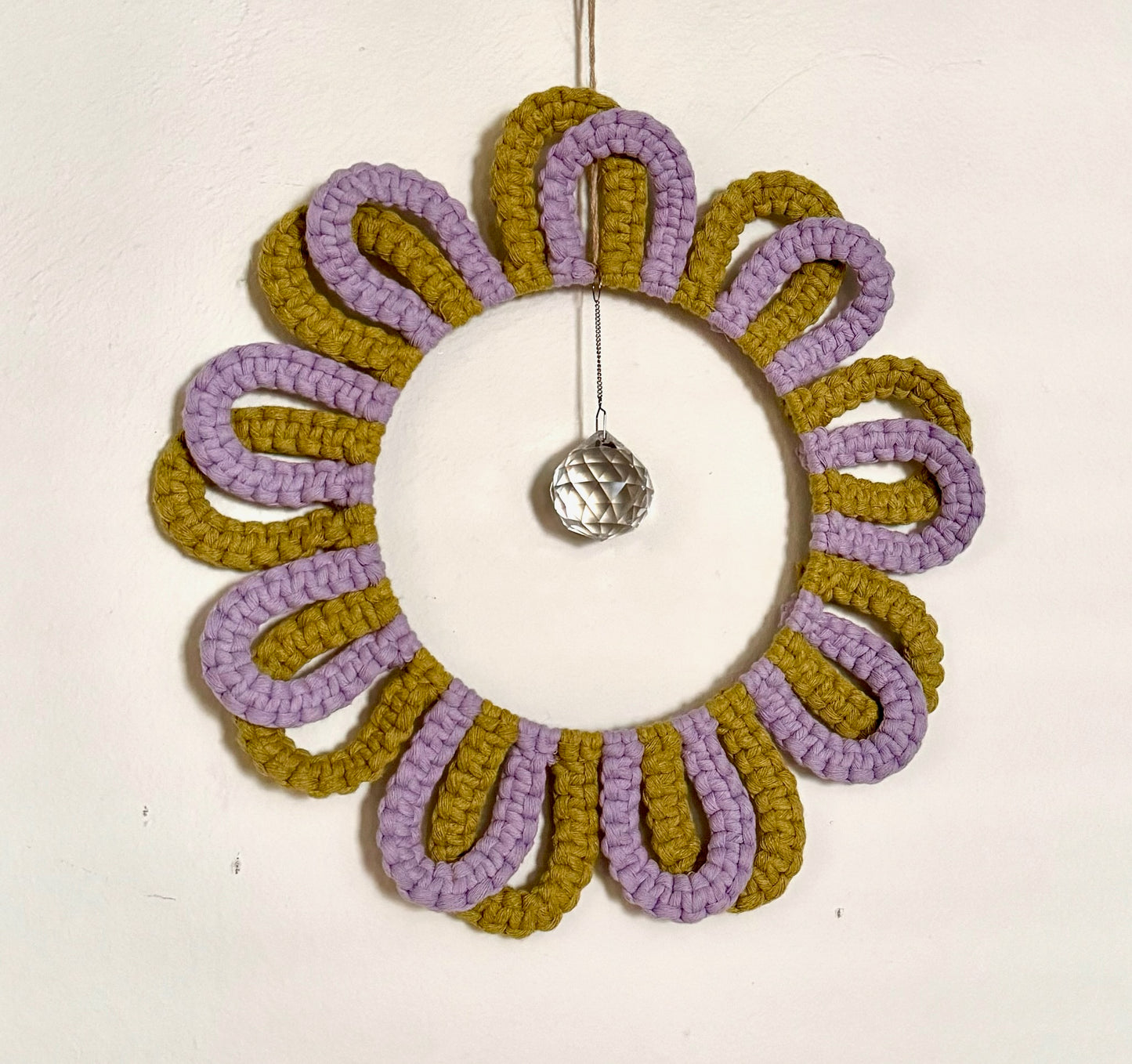 "Solar Daisy" Macramé Wall Hanging (Large)